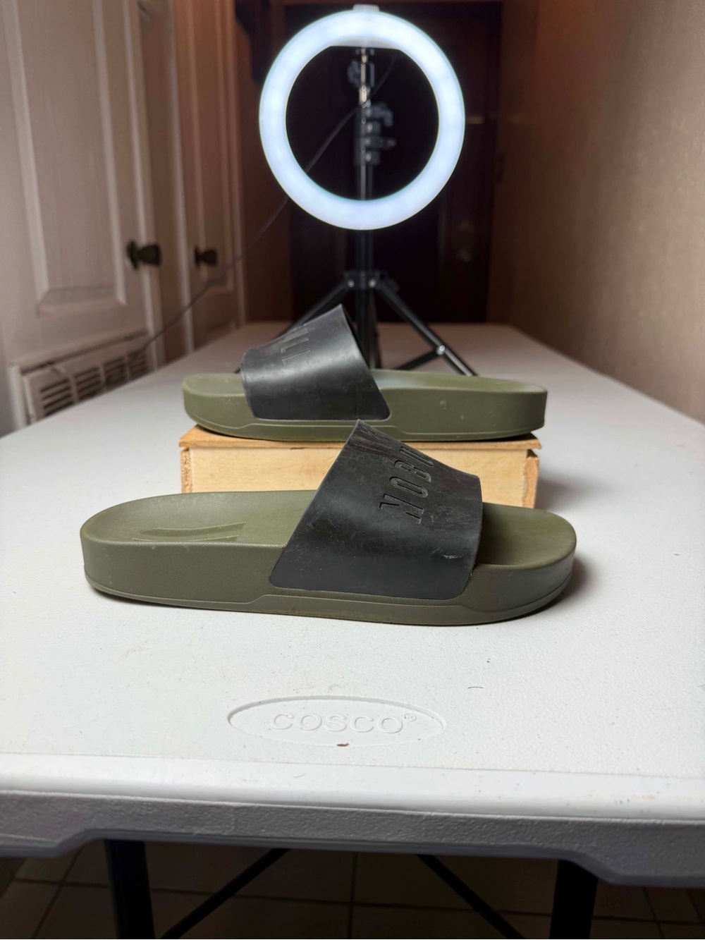 NoBull Slide Unisex Green Black logo Men's 8 Womens 9.5 Comfort Sandal beat